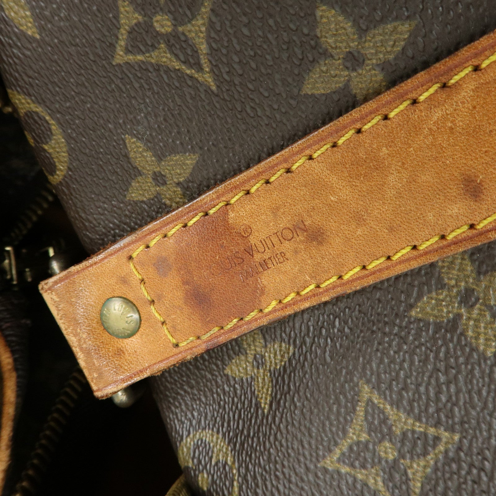 Louis Vuitton Monogram Keep All Bandouliere 50 Boston Bag Brown M41416