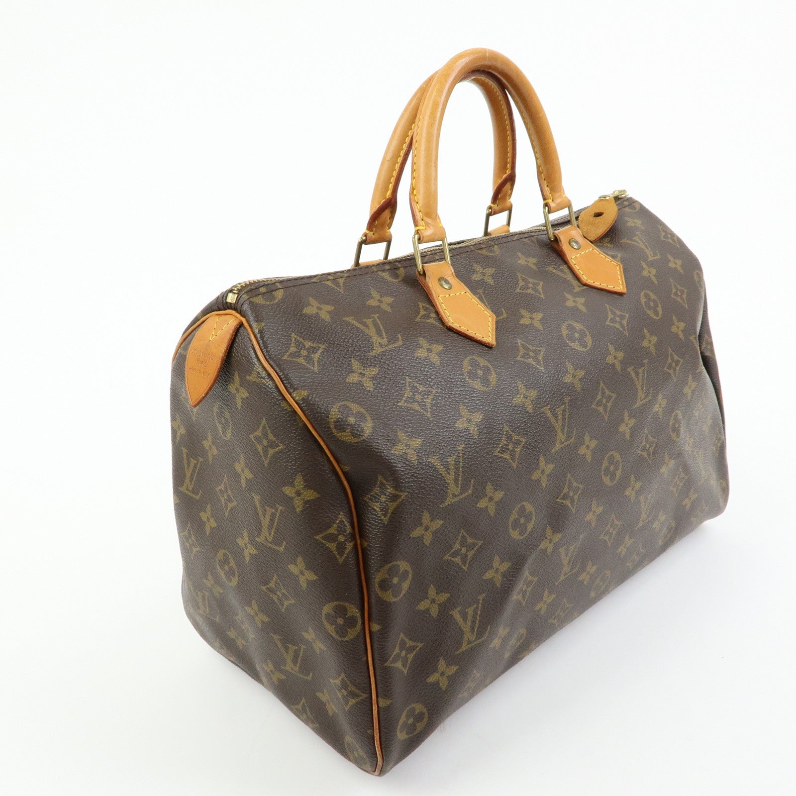 Louis Vuitton Monogram Speedy 35 Boston Bag Hand Bag Brown M41524