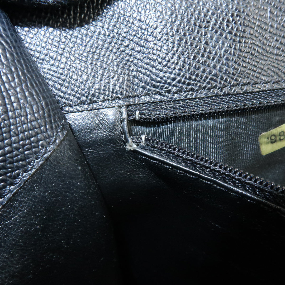 CHANEL Logo Caviarskin Tote Bag Shoulder Bag Black