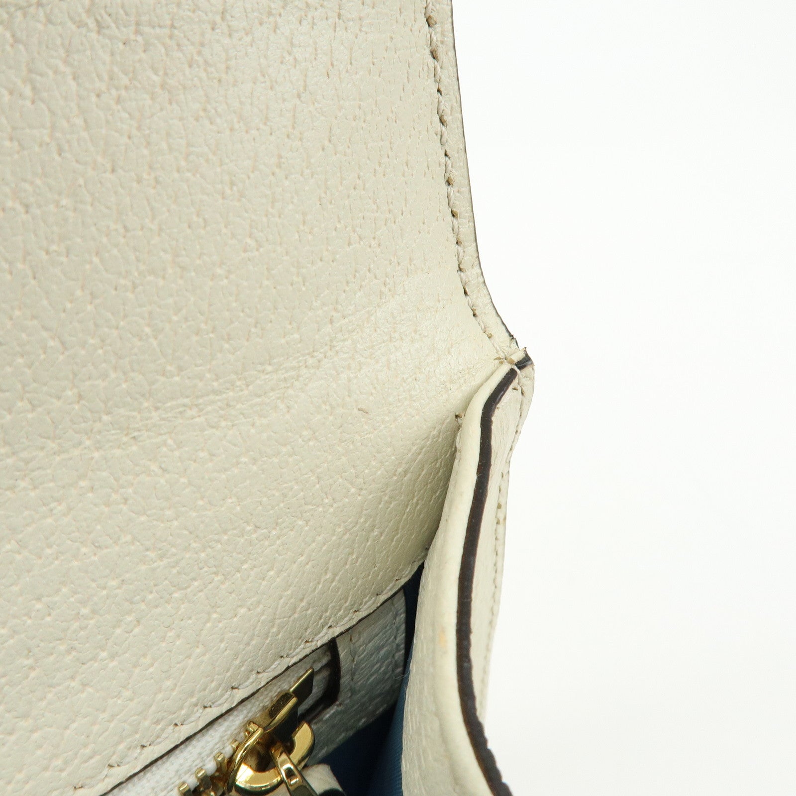 GUCCI Sylvie Sherry Calf Leather Shoulder Bag Ivory Bee & Star 524405