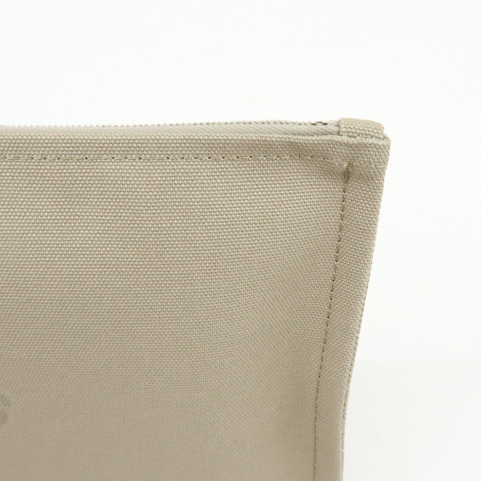 HERMES Yachting GM Canvas Flat Pouch Cosmetic Pouch Beige