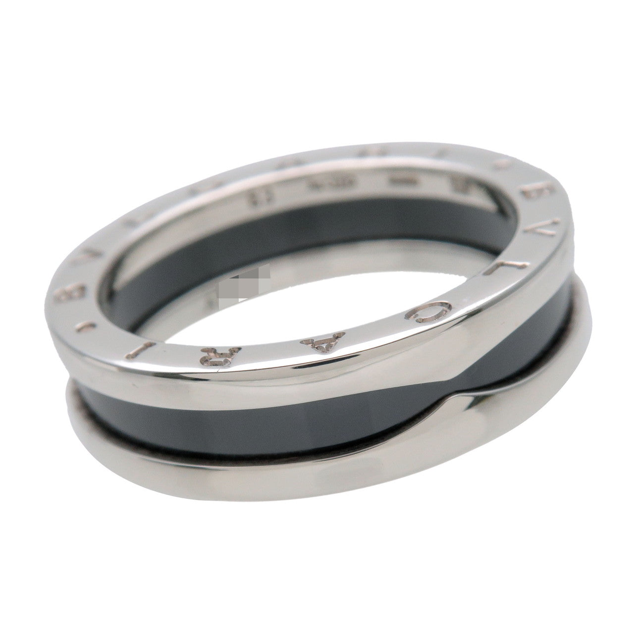 BVLGARI B-Zero1 Save the Children Ring SV925 Black Ceramic #63 US10.25