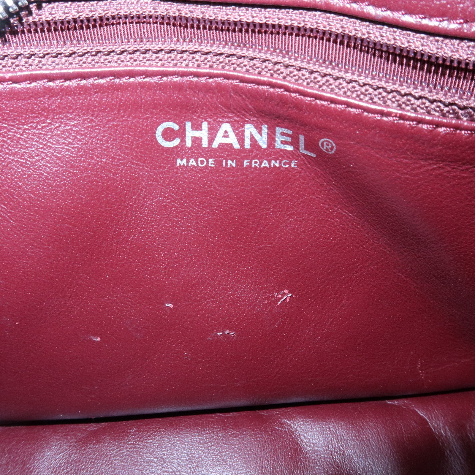 CHANEL COCO Mark Matelasse Lamb Skin Chain Shoulder Bag Hand Bag Black
