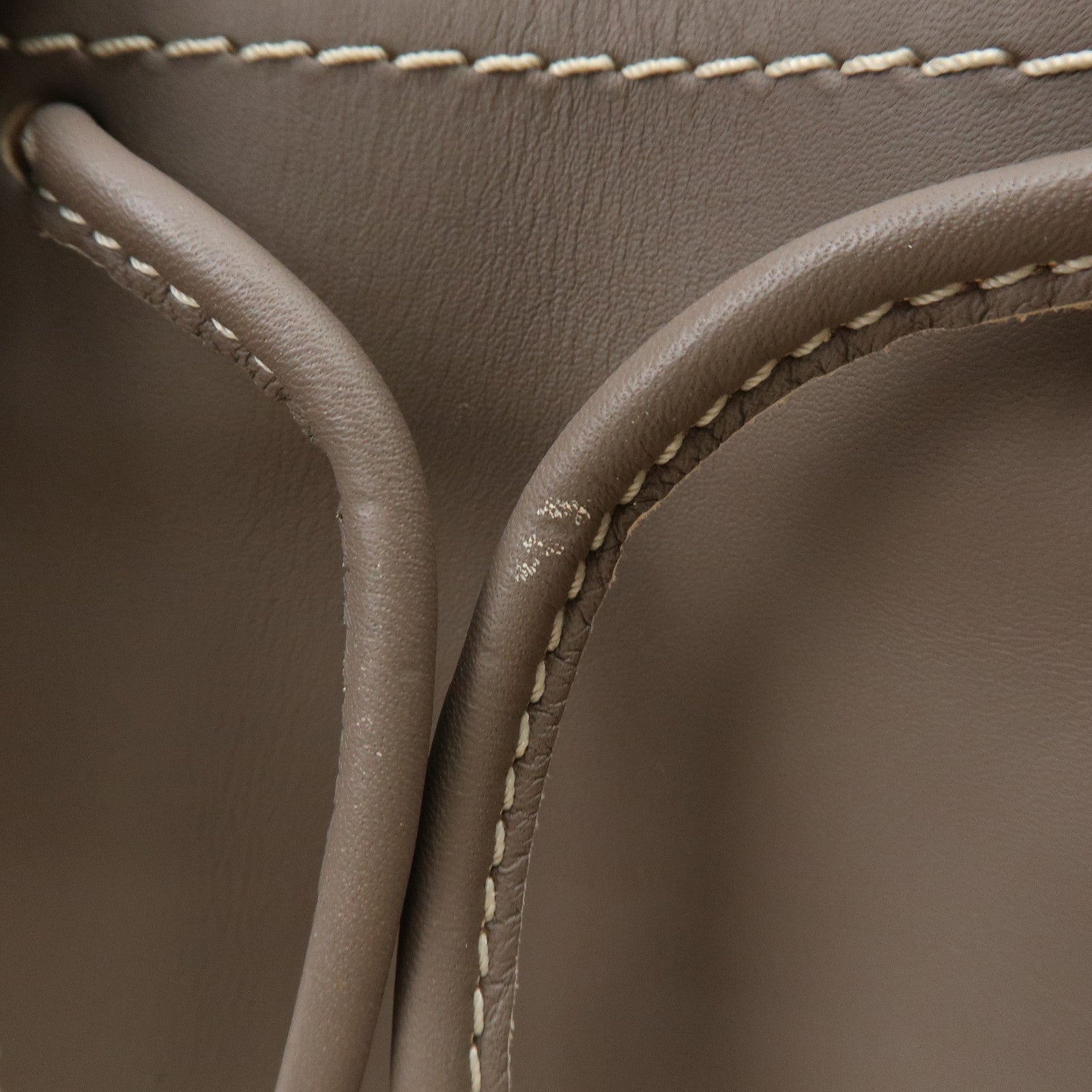 LOEWE Anagram Perforated Shopper Tote Bag Leather Shoulder Bag Brown