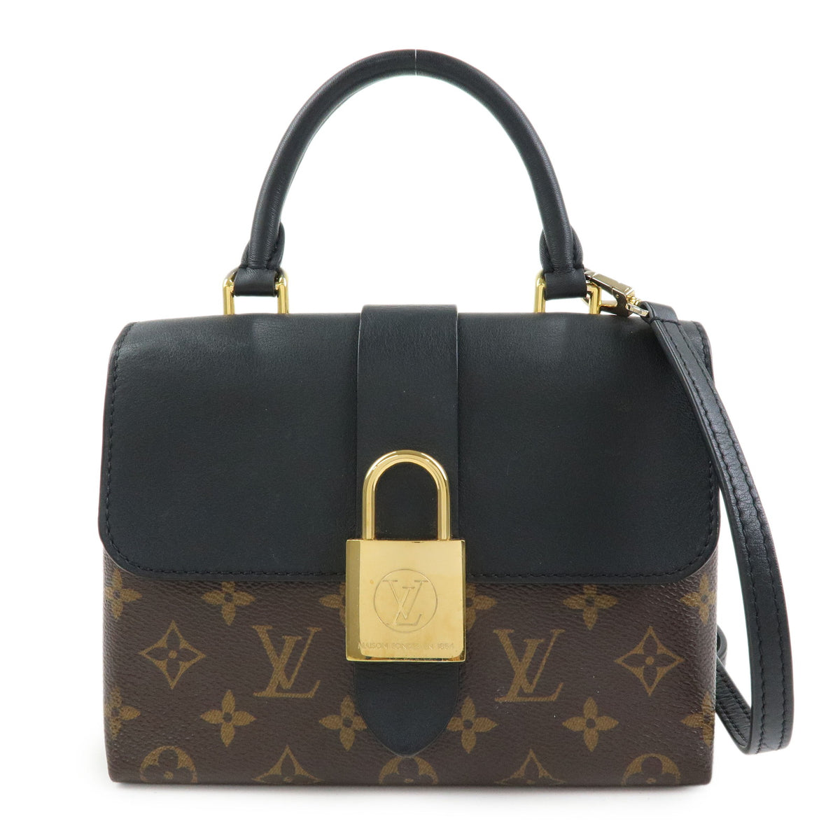 Louis Vuitton Monogram Locky BB 2Way Shoulder Bag Brown Noir M44141