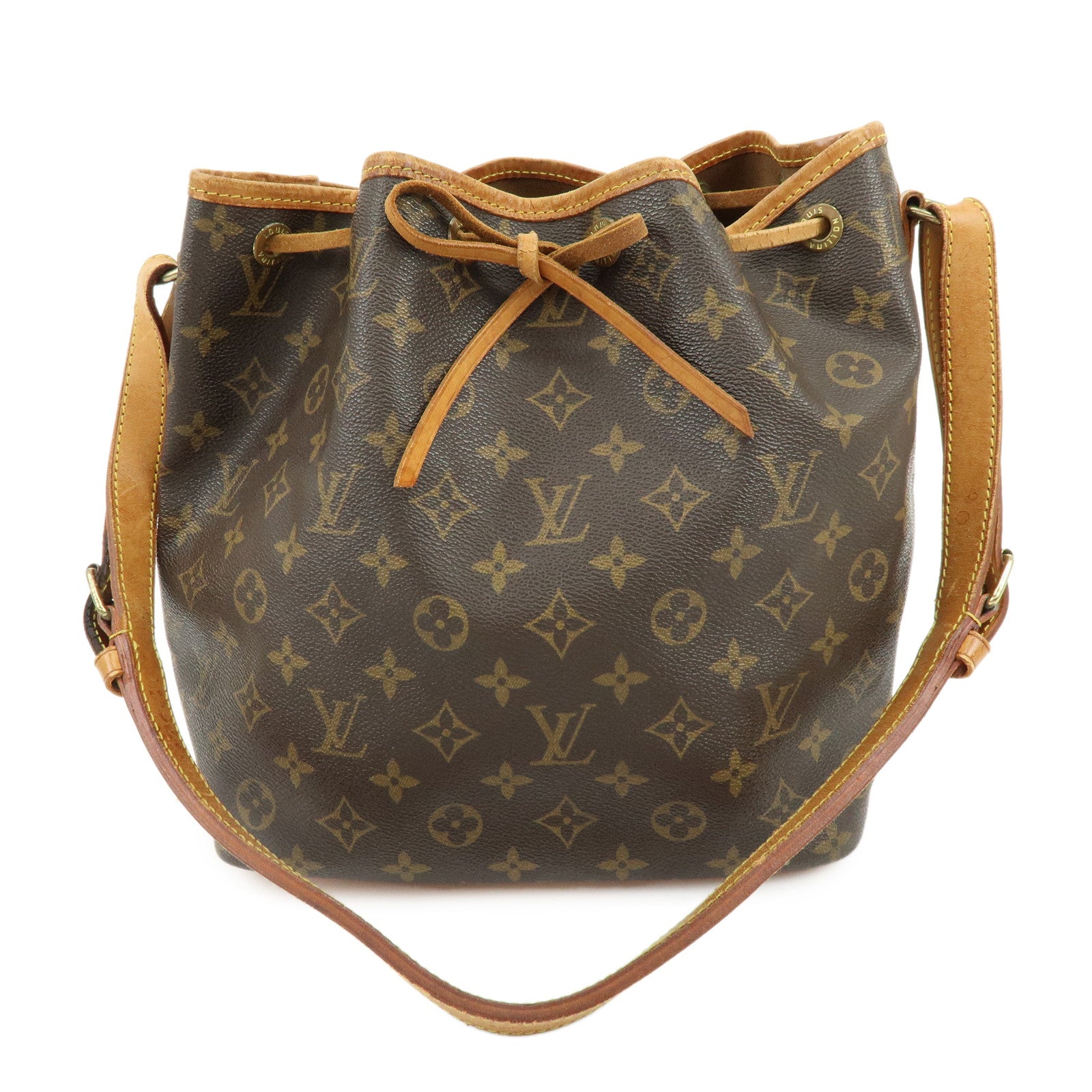 Louis Vuitton Monogram Canvas Petit Noe Shoulder Bag Brown M42226