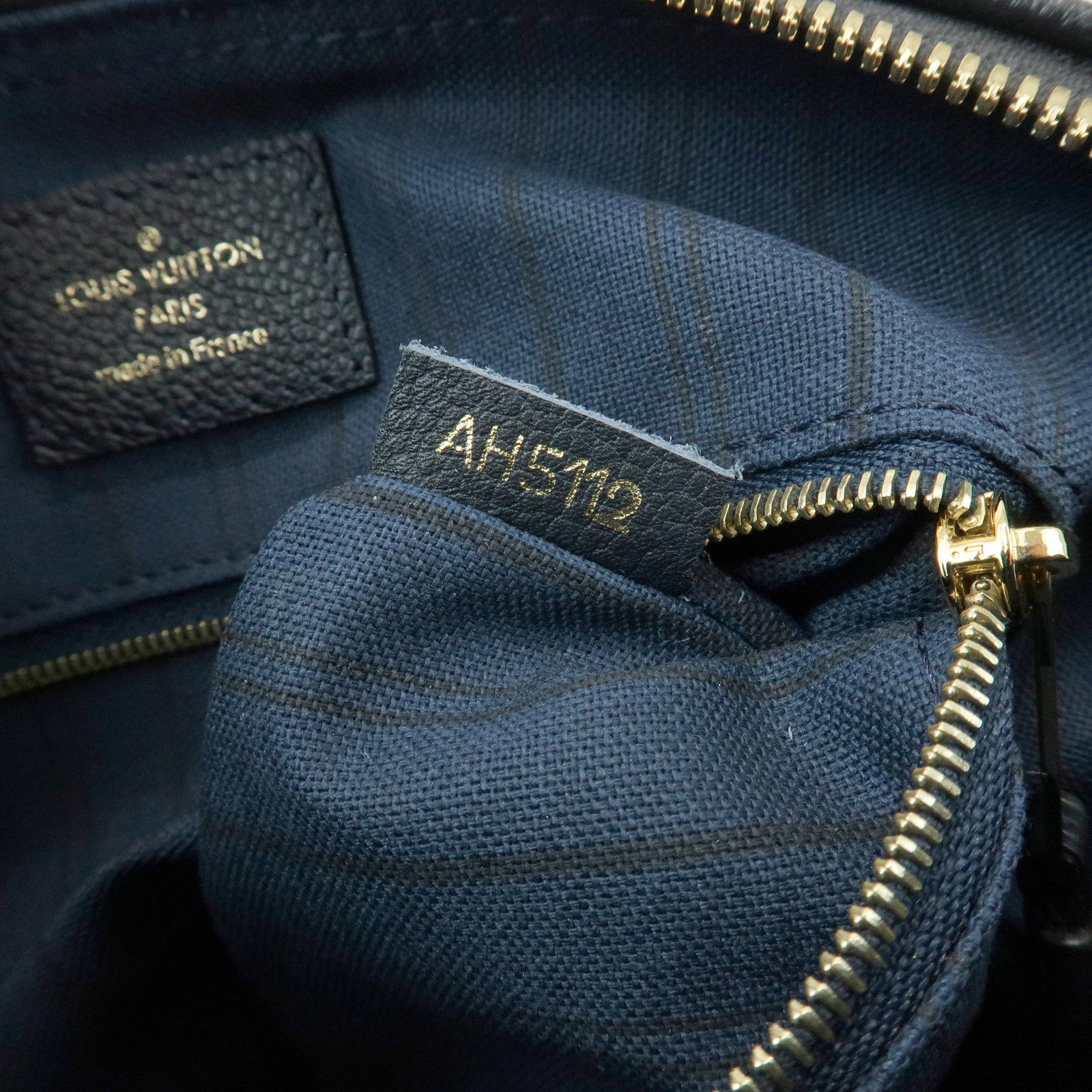 Louis Vuitton Monogram Empreinte Speedy Bandouliere 25 Navy M40762