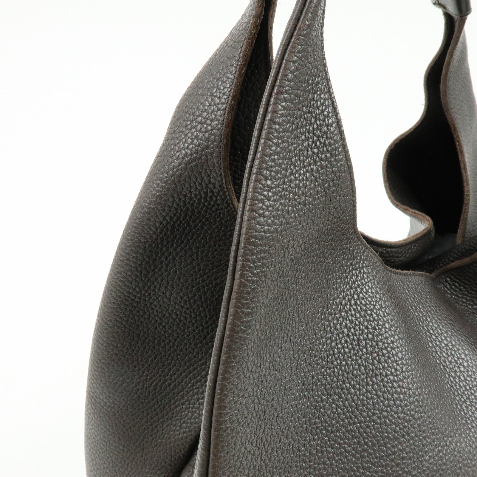 BOTTEGA VENETA Intrecciato Campana Large Leather Shoulder Bag Brown
