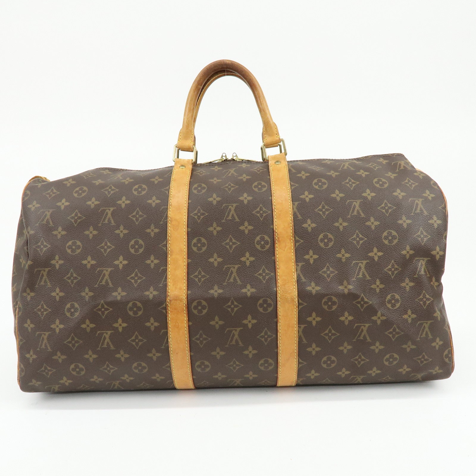 Louis Vuitton Monogram Keep All 55 Boston Bag Hand Bag Brown M41424