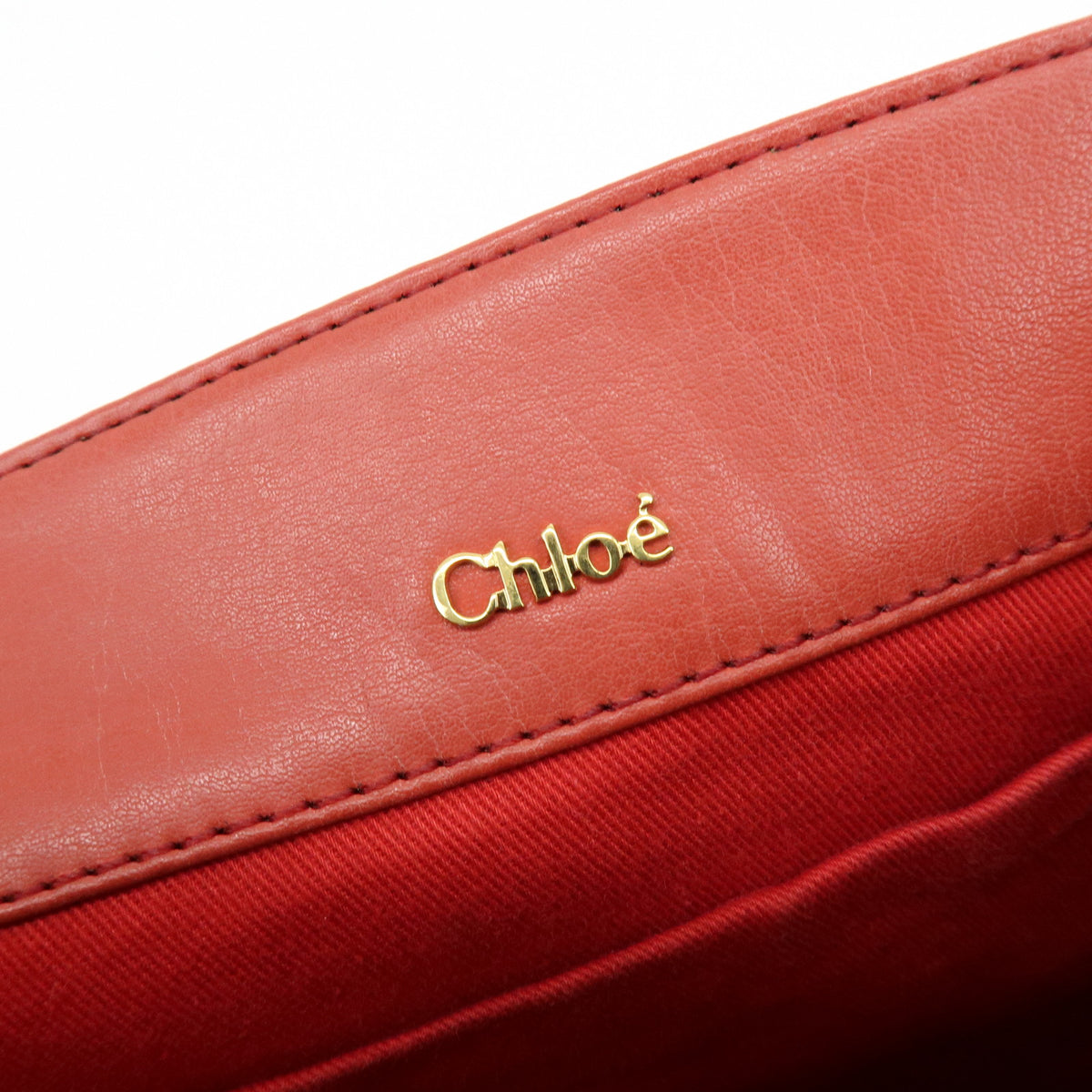 Chloe Eden Leather Shoulder Bag Crossbody Bag Tassel Red