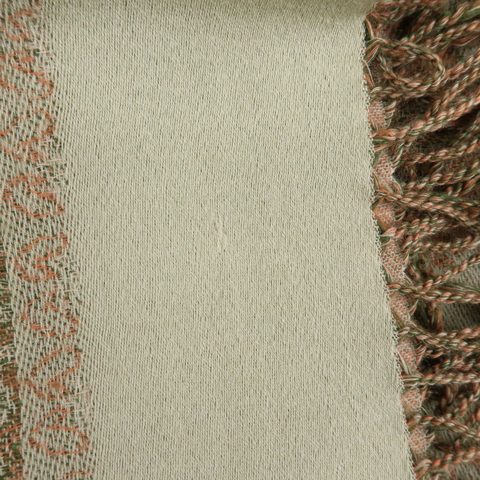 Christian Dior Wool 100% Scarf Paisley Stole Green Coral
