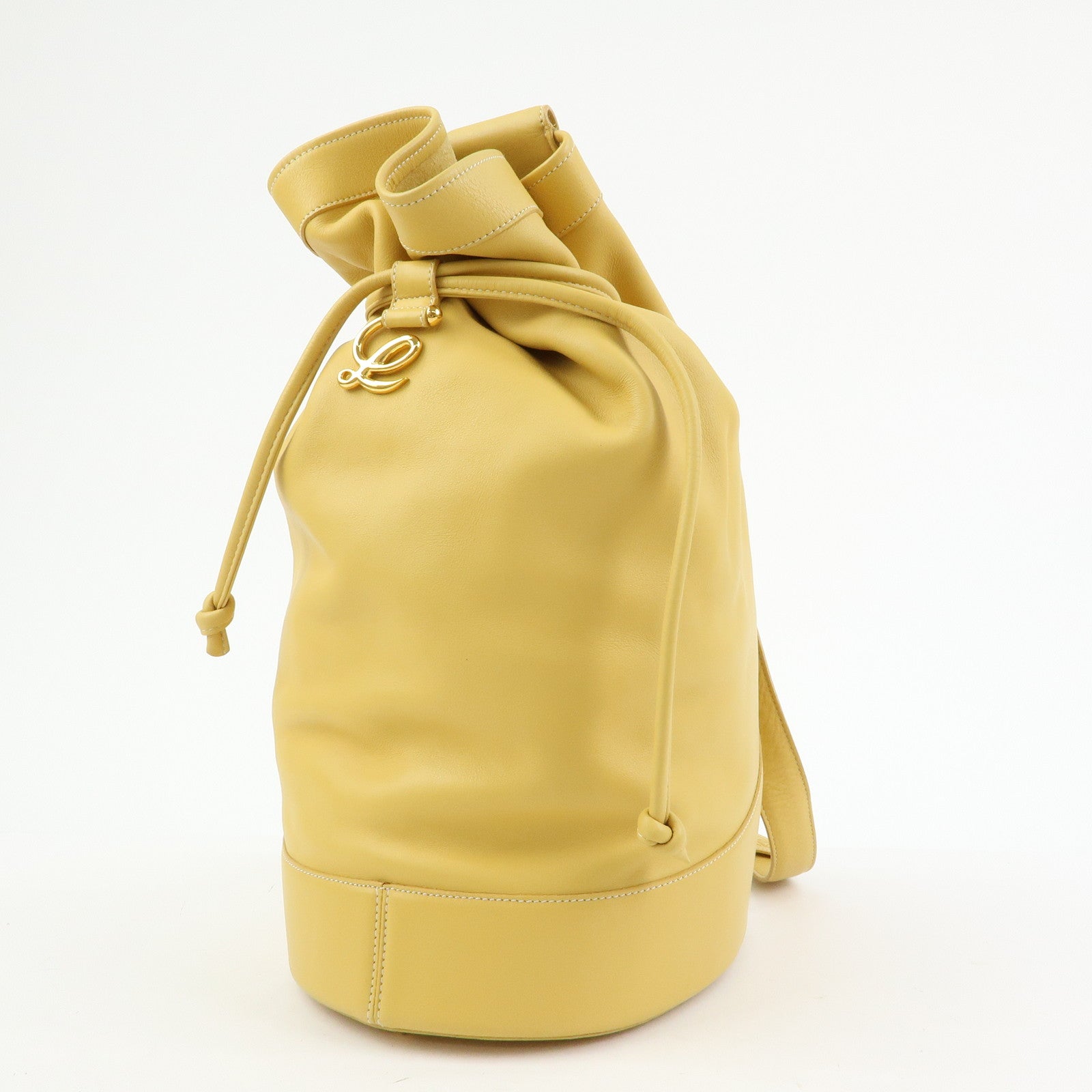 LOEWE Anton Anagram Leather Shoulder Bag Backpack and Pouch Yellow