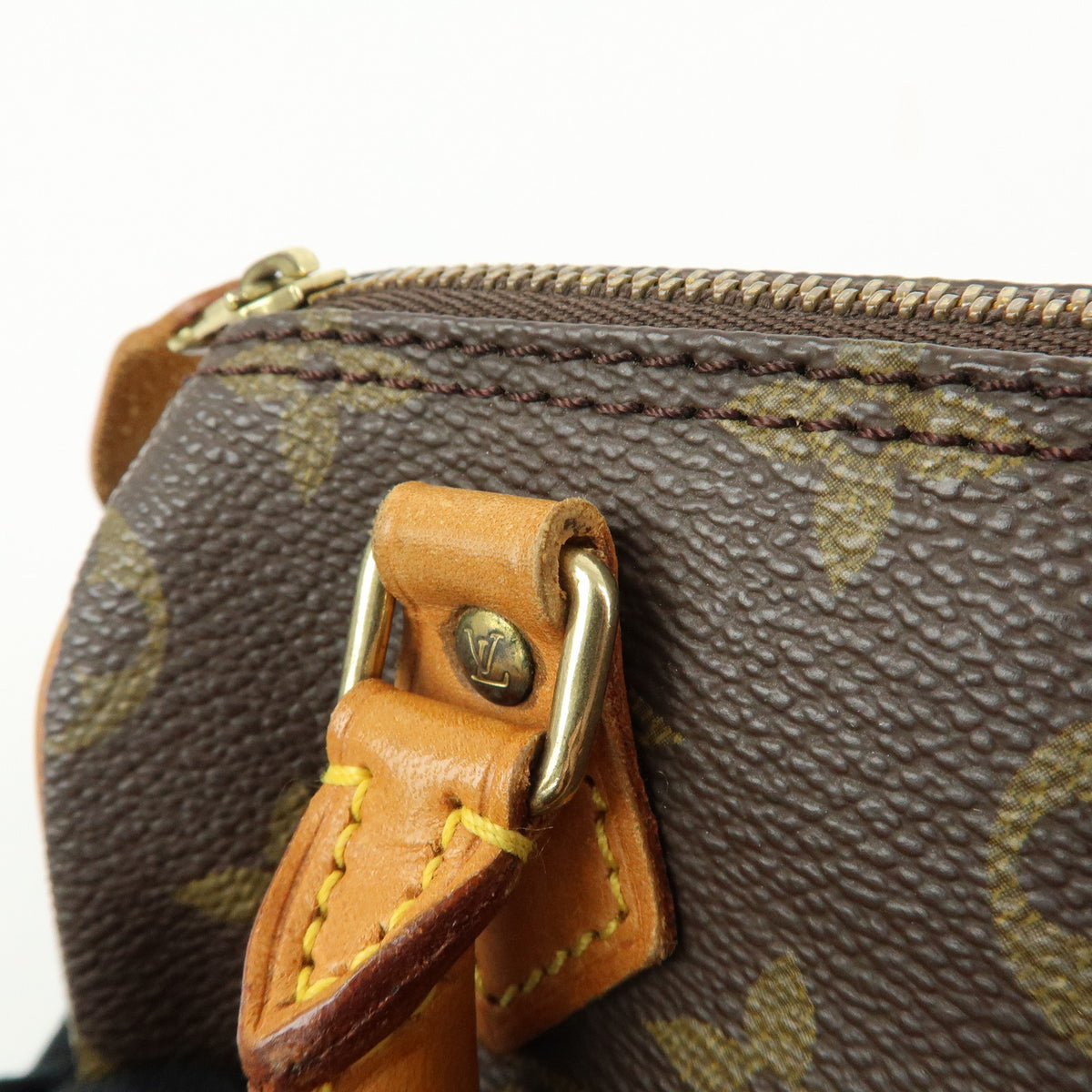 Louis Vuitton Monogram Mini Speedy Hand Bag Brown M41534