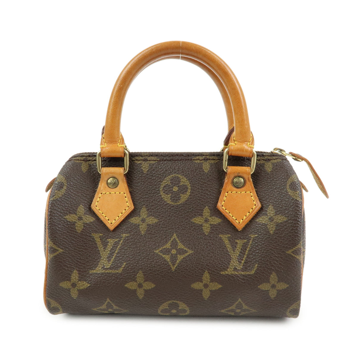 Louis Vuitton Monogram Mini Speedy Hand Bag Brown M41534