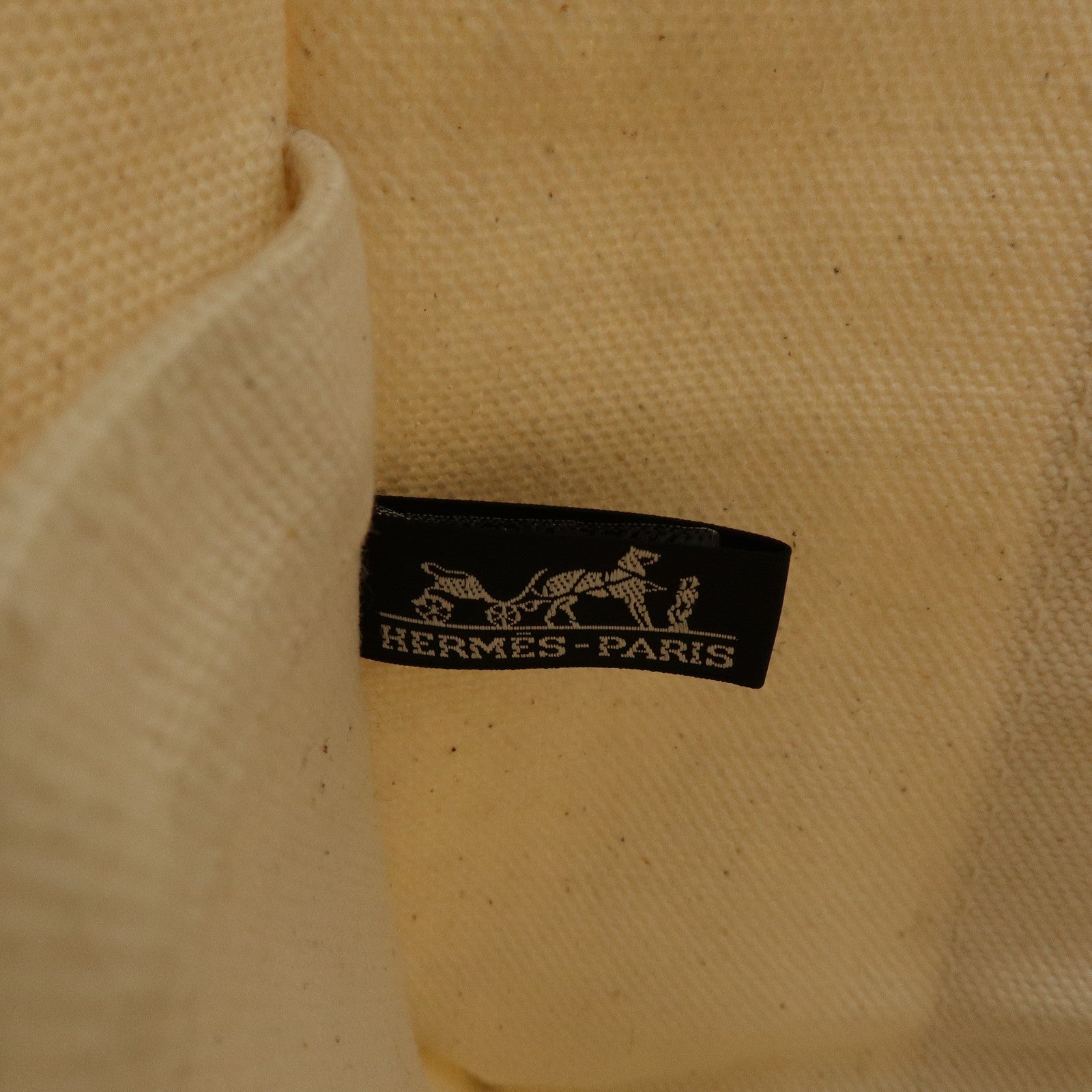HERMES Bora Bora PM Canvas Tote Bag Hand Bag Ivory