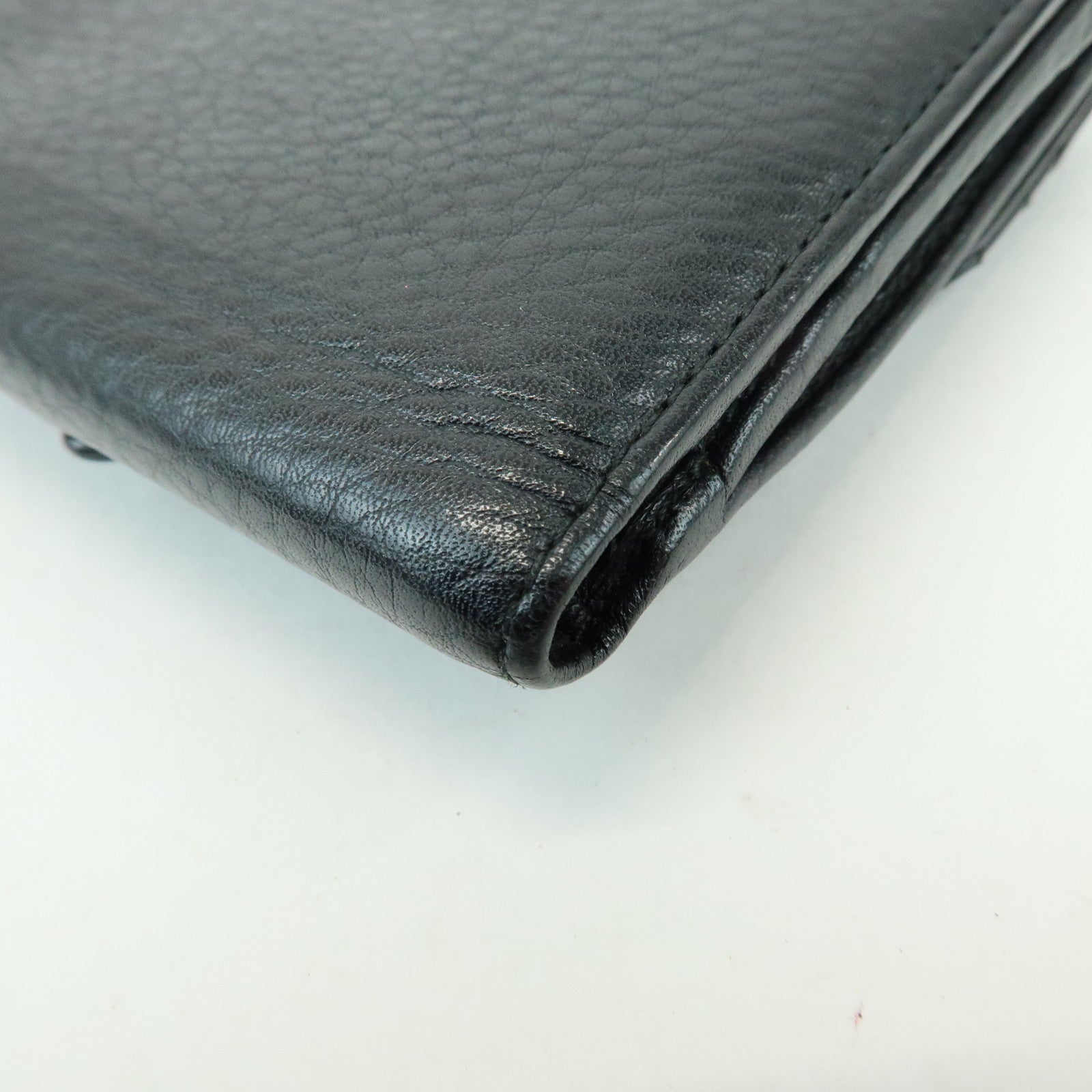 Christian Dior Cannage D Logo Leather Bi-fold Compact Wallet Black