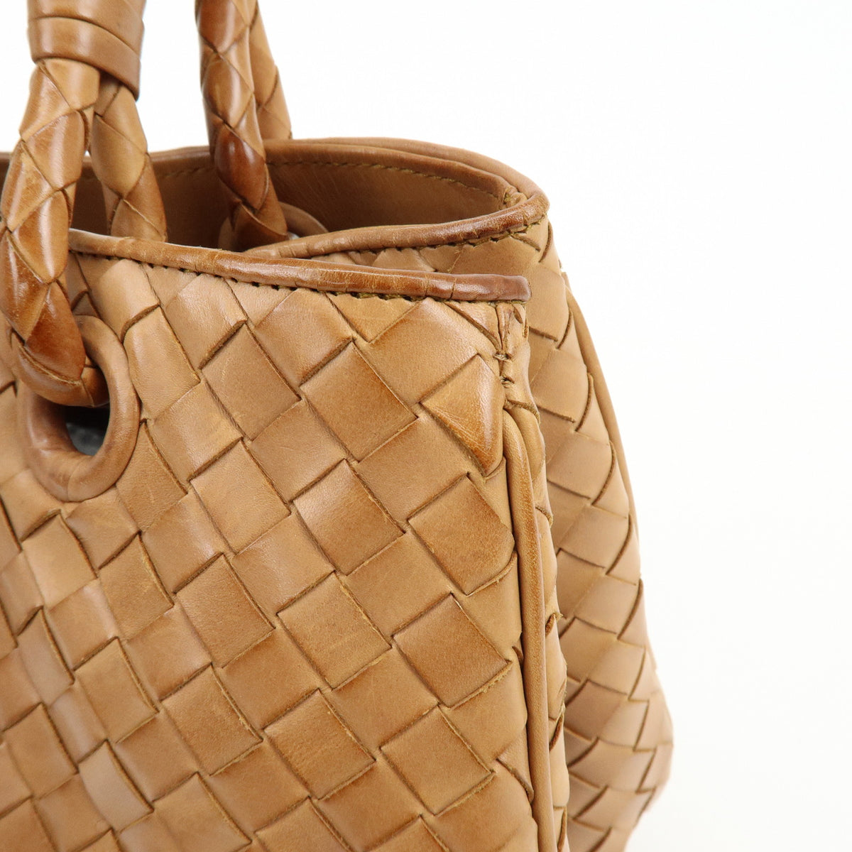 BOTTEGA VENETA Intrecciato Leather Tote Bag Brown 10691006161NAT