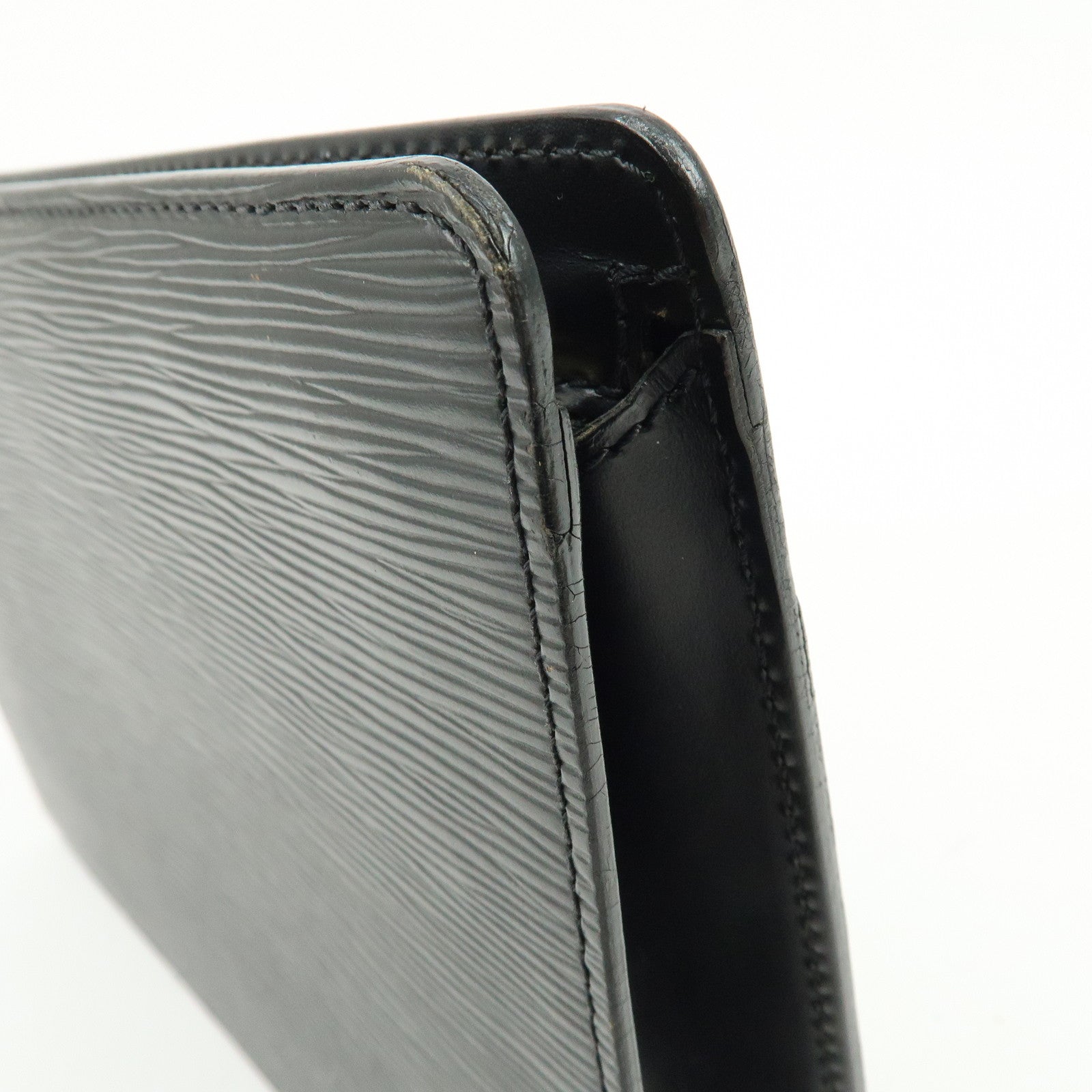 Louis Vuitton Epi Pochette Homme Clutch Bag Flat Pouch Noir M52522