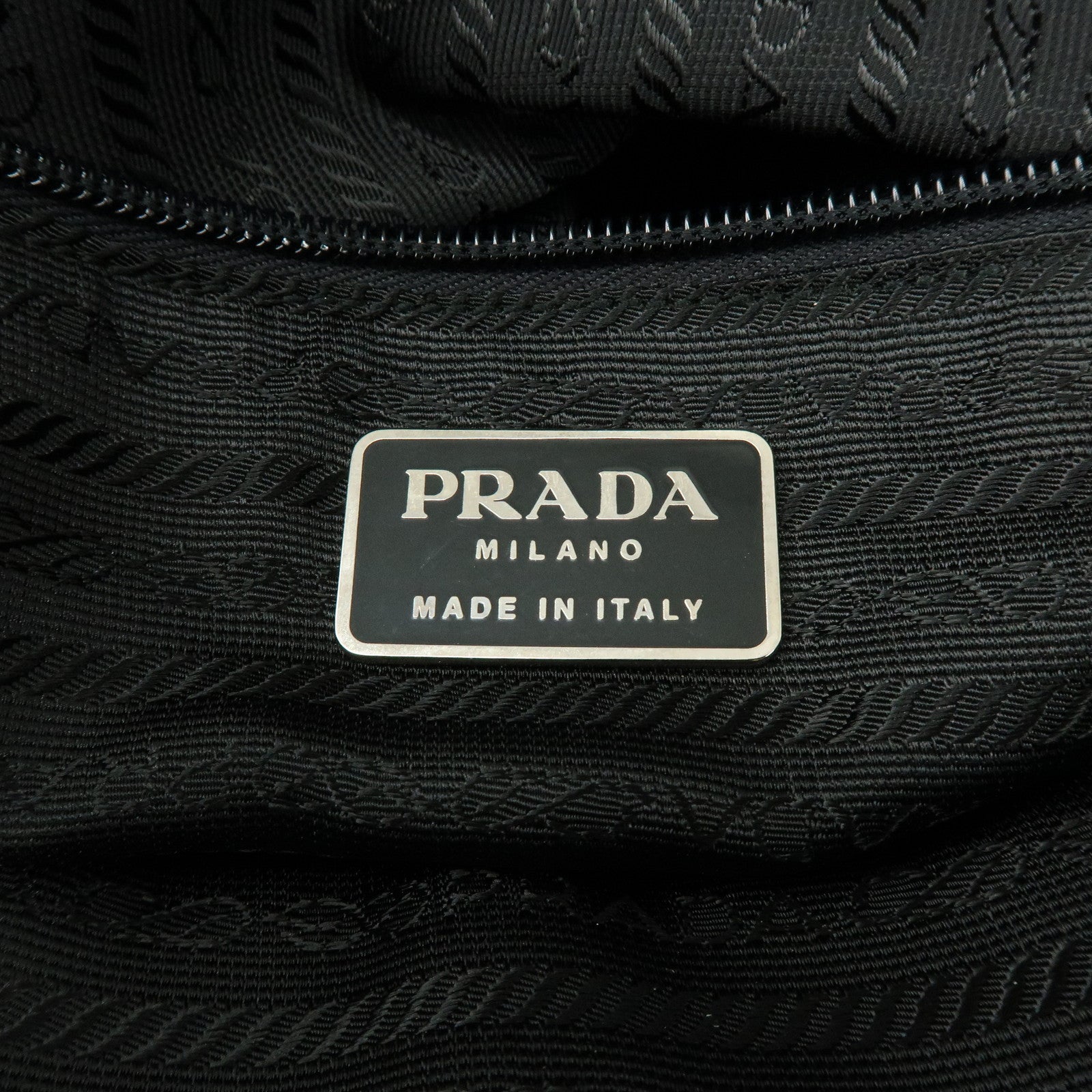 PRADA Triangle Logo Nylon Tote Bag Shoulder Bag Dial Lock Red