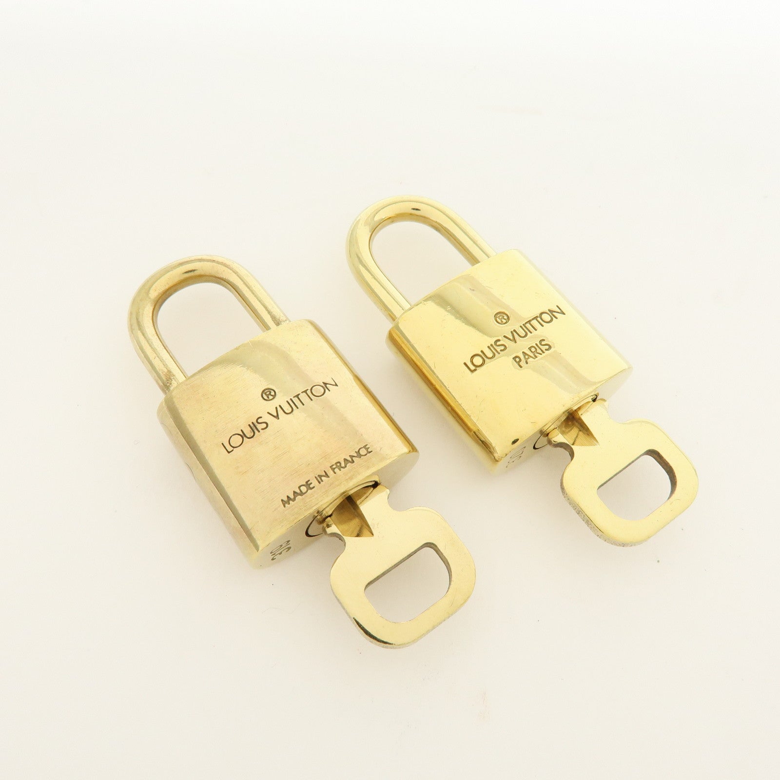 Louis Vuitton Lot of 10 Metal Lock & Key Cadena Key Lock Gold