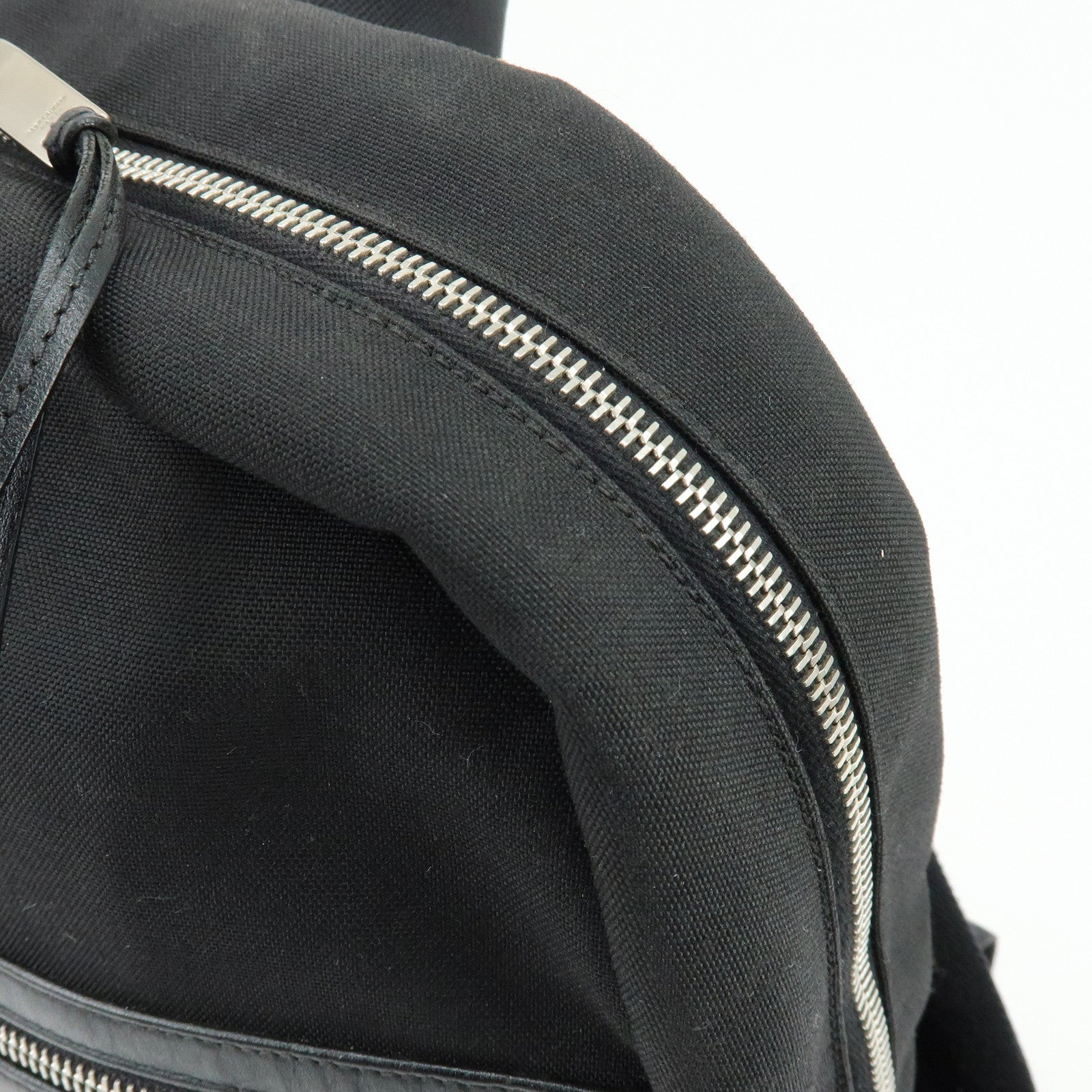 SAINT LAURENT PARIS Canvas Leather Sac City Laptop Backpack 533232