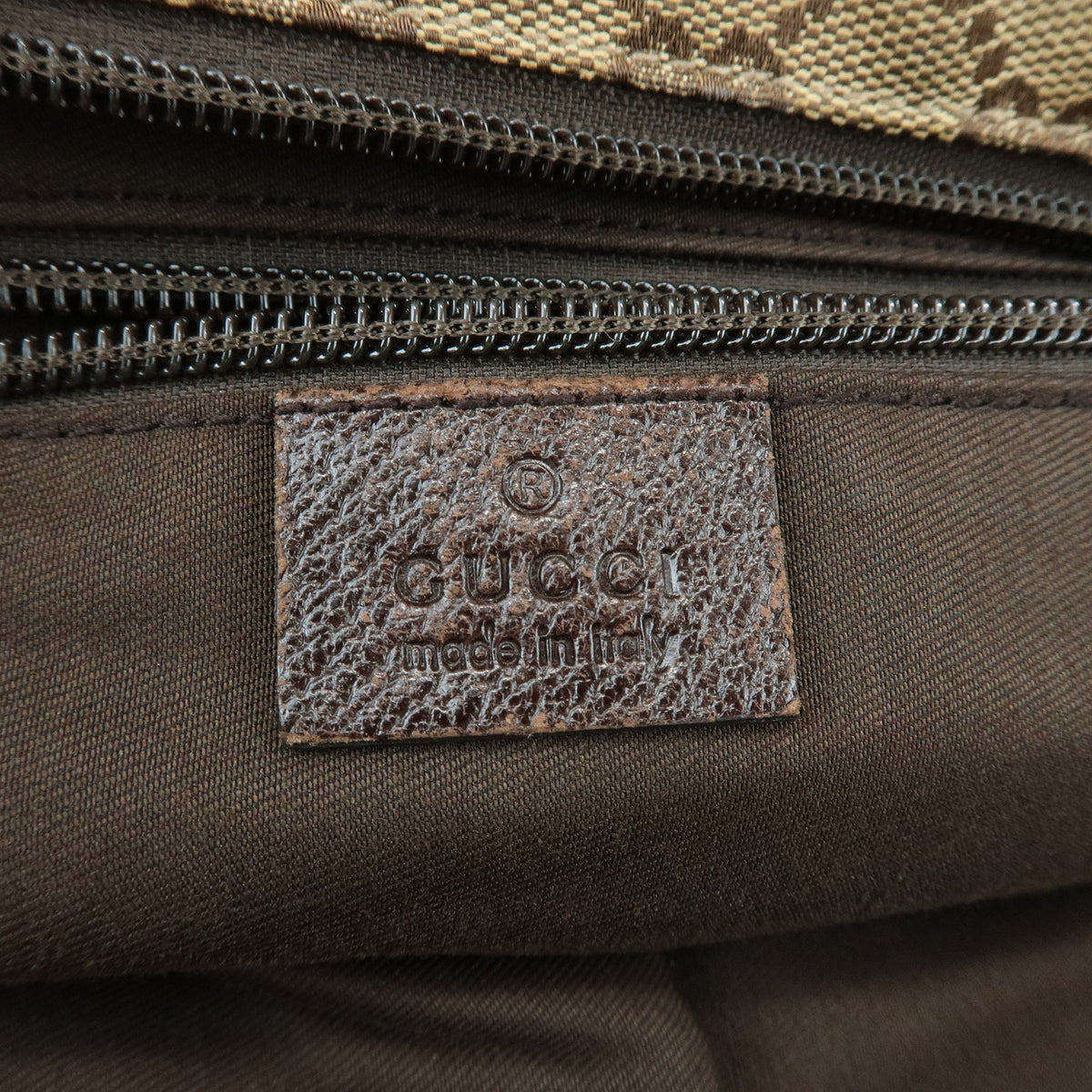 GUCCI Sherry GG Canvas Leather Tote Bag Hand Bag Beige Brown 131228