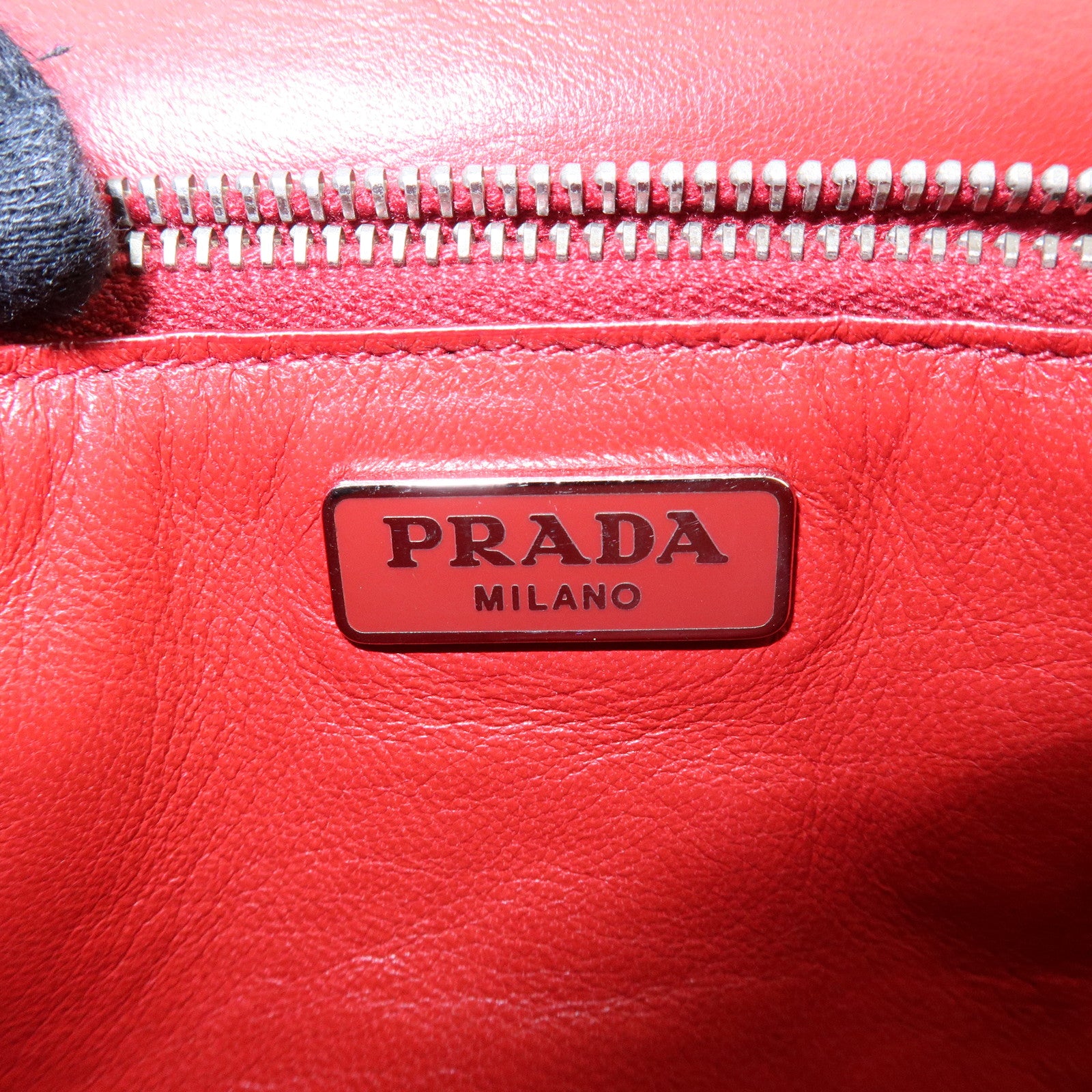 PRADA Leather 2Way Mini Shoulder Crossbody Bag Clutch Bag Black BT1031