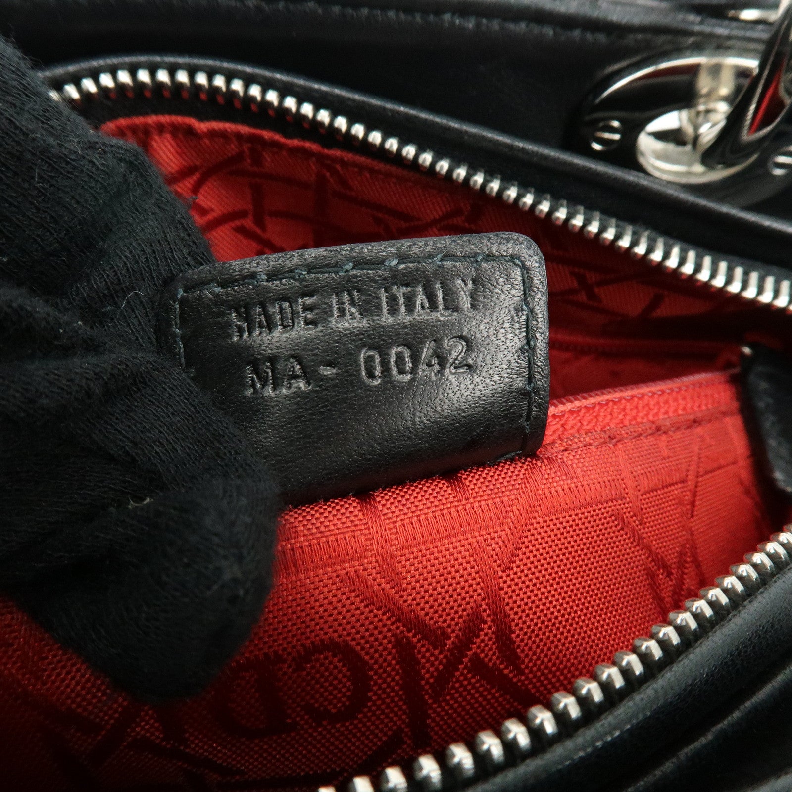 Christian Dior Lady Dior Cannage Leather 2Way Hand Shoulder Bag Black
