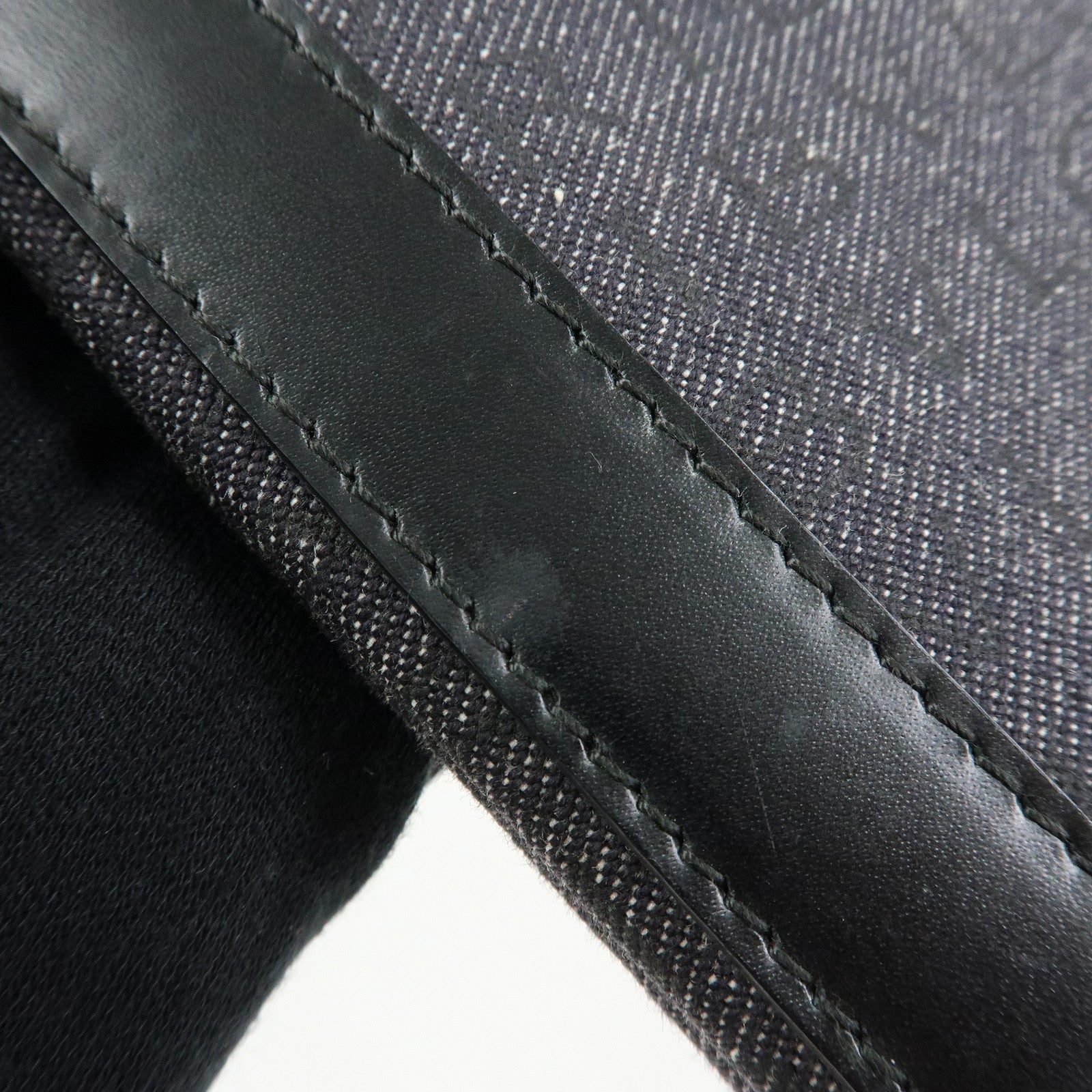 BVLGARI Logo Mania Canvas Leather Shoulder Bag Crossbody Bag Black