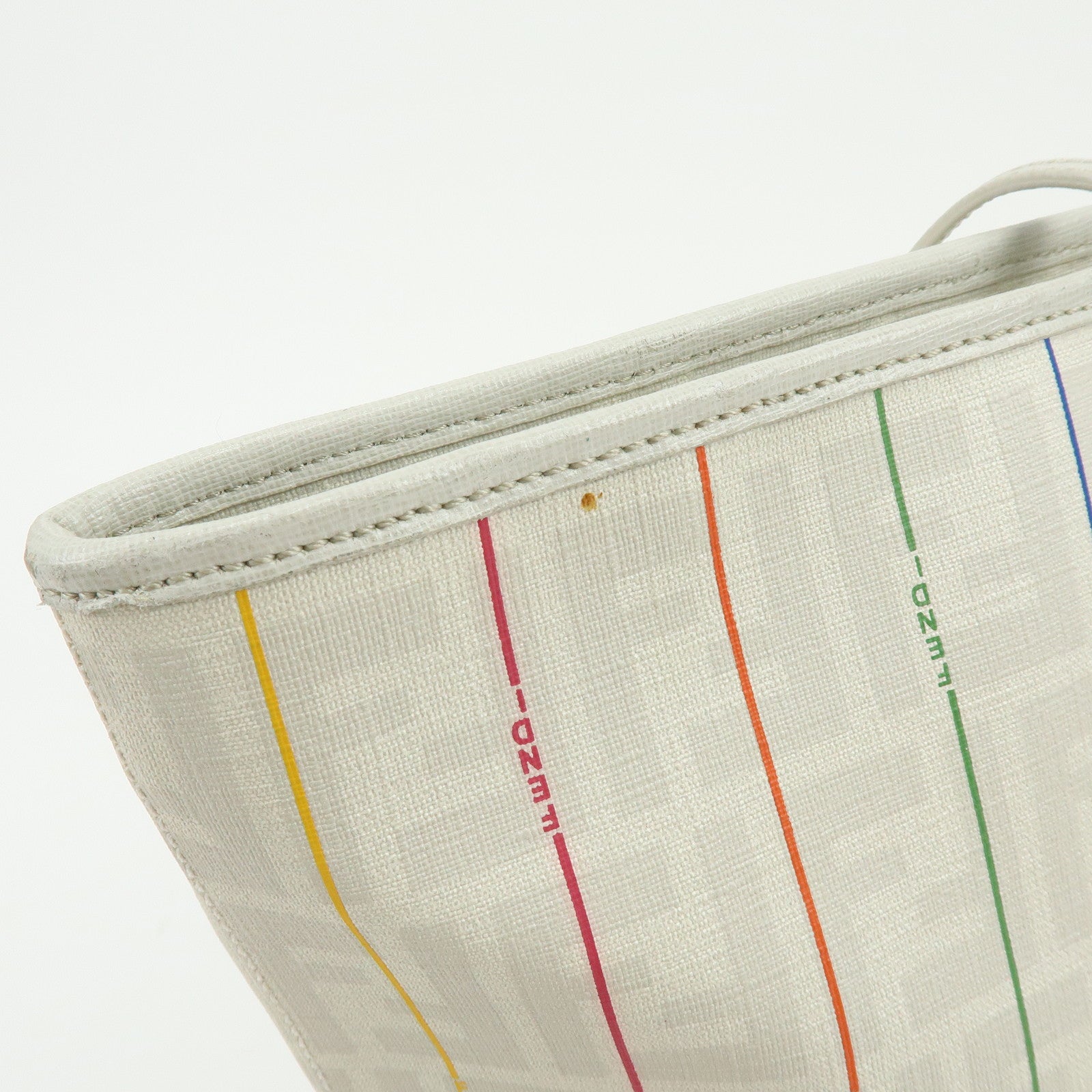FENDI Zucca PVC Leather Tote Bag Shoulder Bag White Multicolor 8BH185