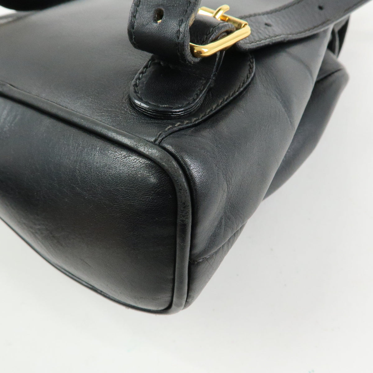GUCCI Bamboo Sherry Leather Backpack Rucksack Black 003・2058・0044