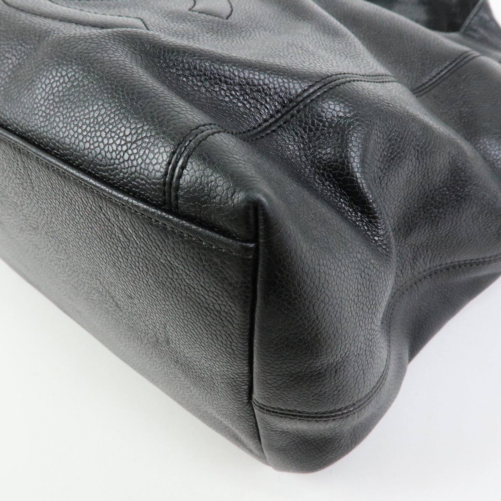 CHANEL COCO Mark Caviarskin Shoulder Bag Tote Bag Black