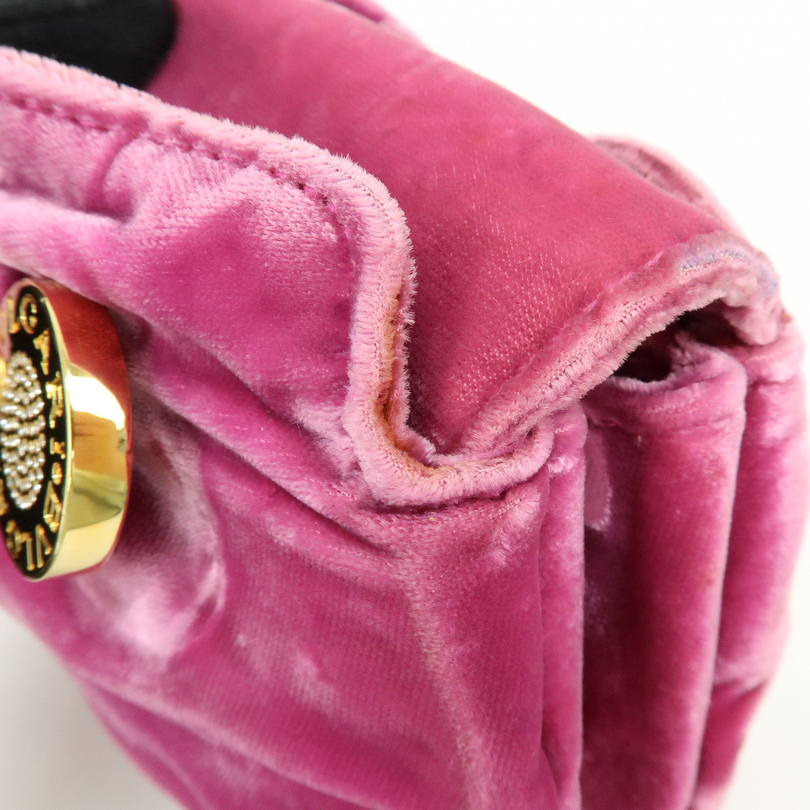 BVLGARI BVLGARI Velour Mini Clutch Bag Clutch Purse Pink