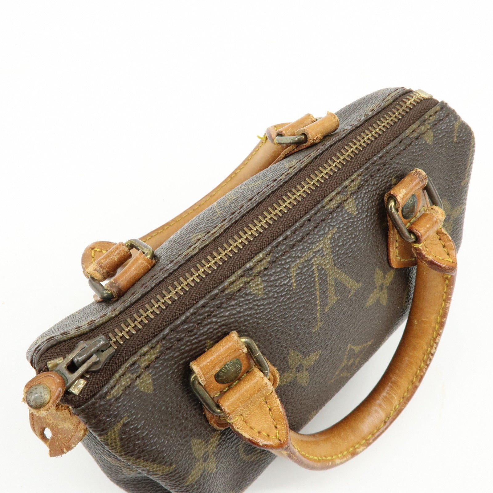 Louis Vuitton Monogram Mini Speedy Hand Bag Brown M41534 J75011 Lot