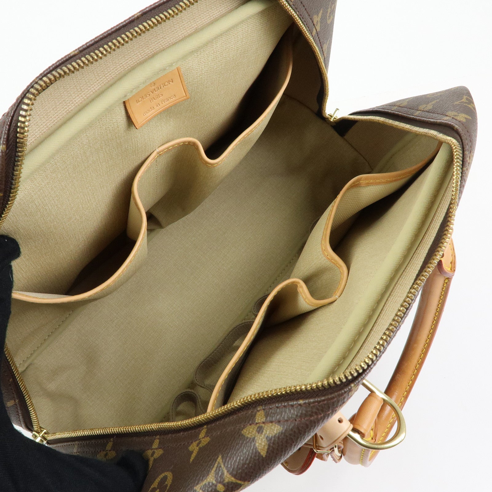 Louis Vuitton Monogram Deauville Canvas Hand Bag Brown M47270