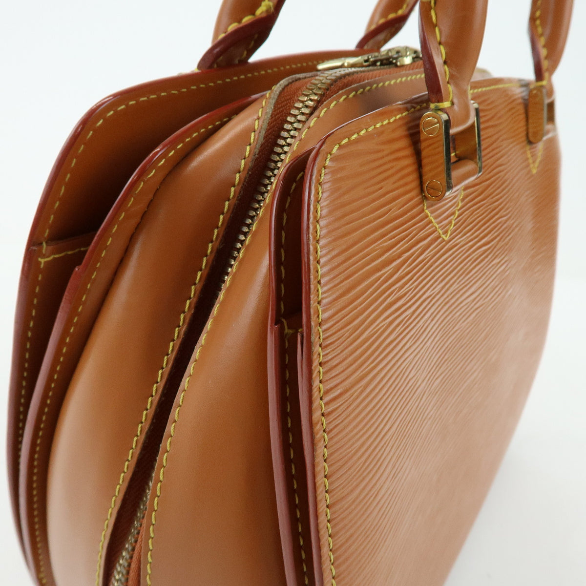 Louis Vuitton Epi Pont Neuf Leather Hand Bag Zipang Gold M52058