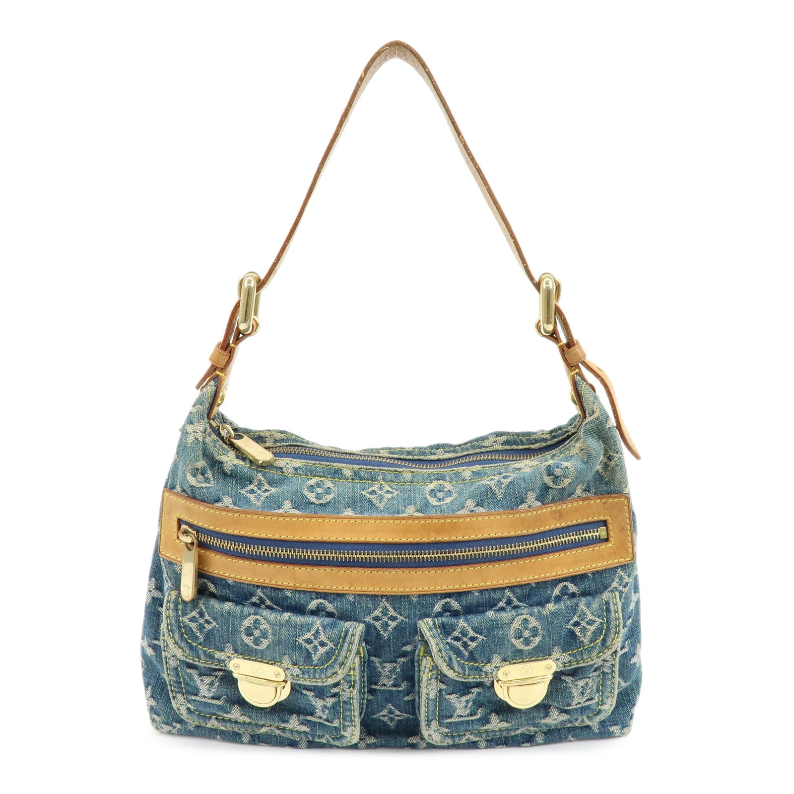 Louis Vuitton Monogram Denim Baggy PM 2Way Bag Shoulder Bag M95049