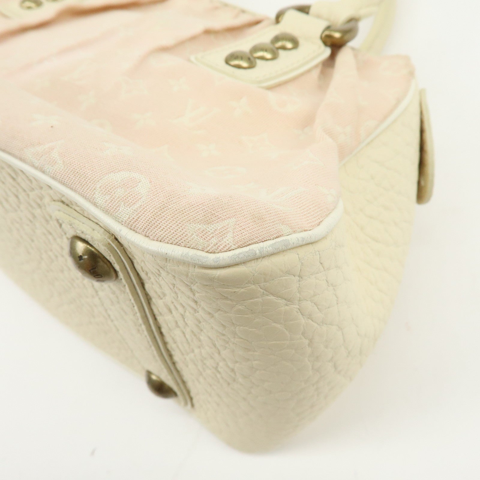 Louis Vuitton Monogram Mini Lin Trapes PM Hand Bag Rose M40062