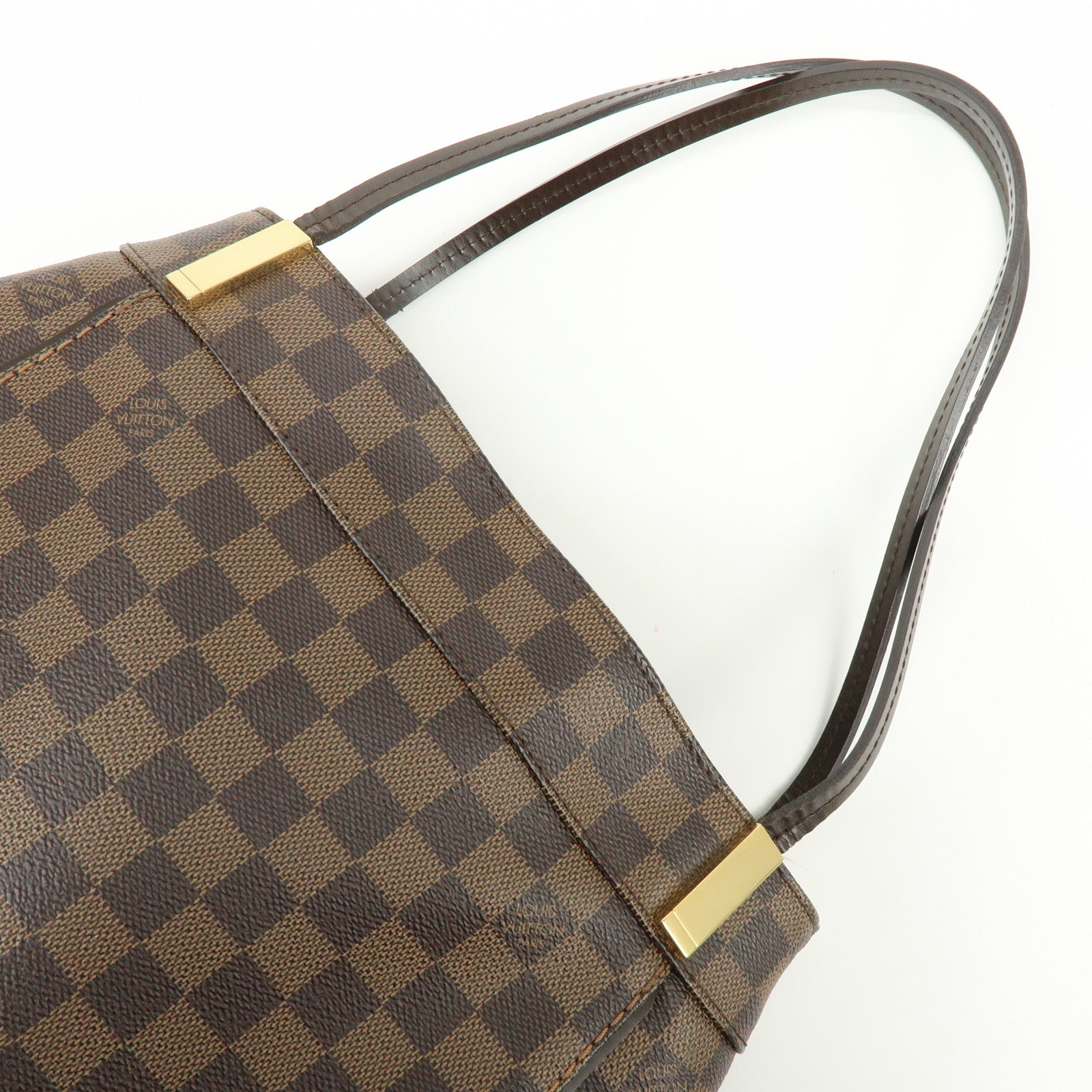 Louis Vuitton Damier Ebene Marylebone PM Shoulder Bag Brown N41215