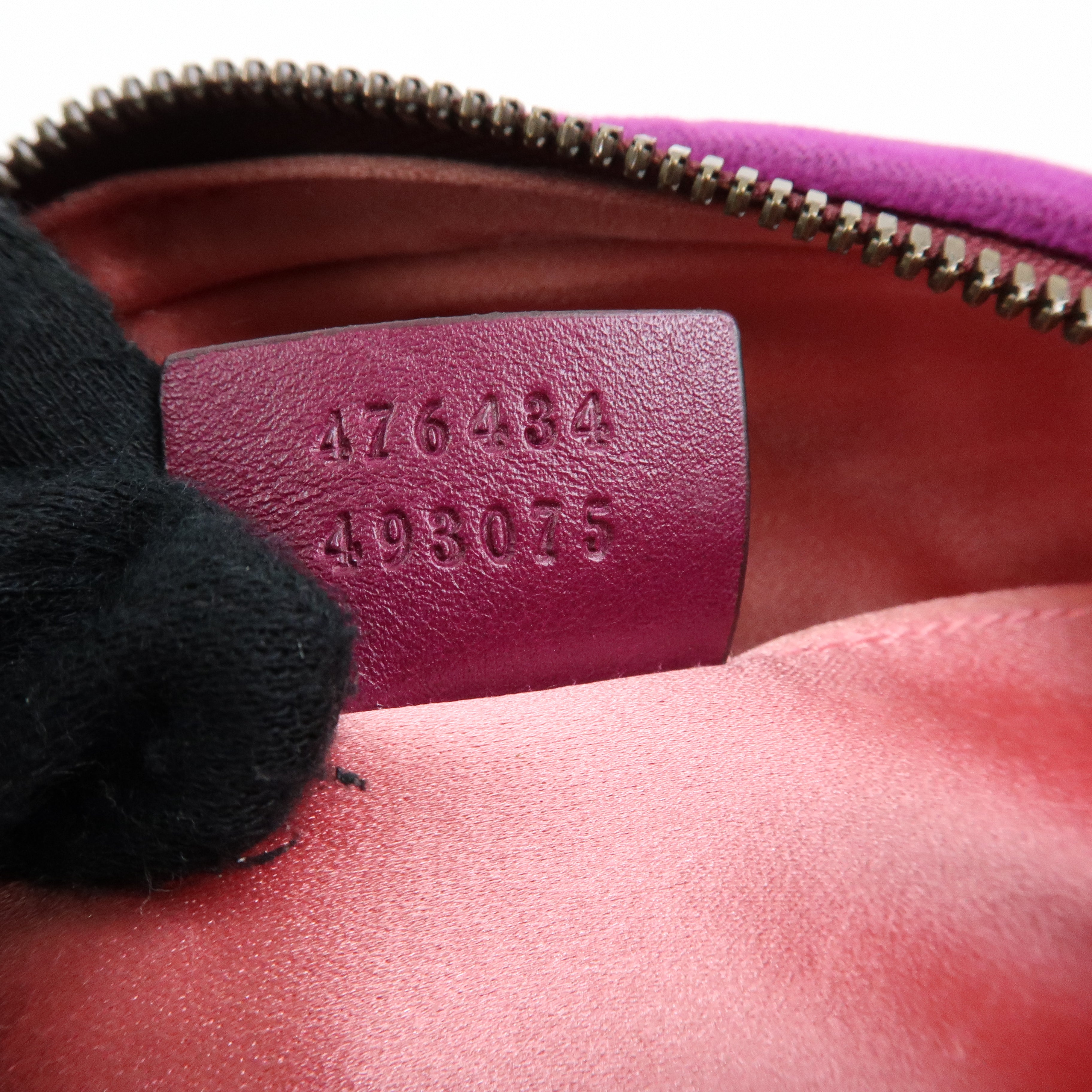 GUCCI GG Marmont Double G Velvet Leather Waist Pouch Body Bag 476434