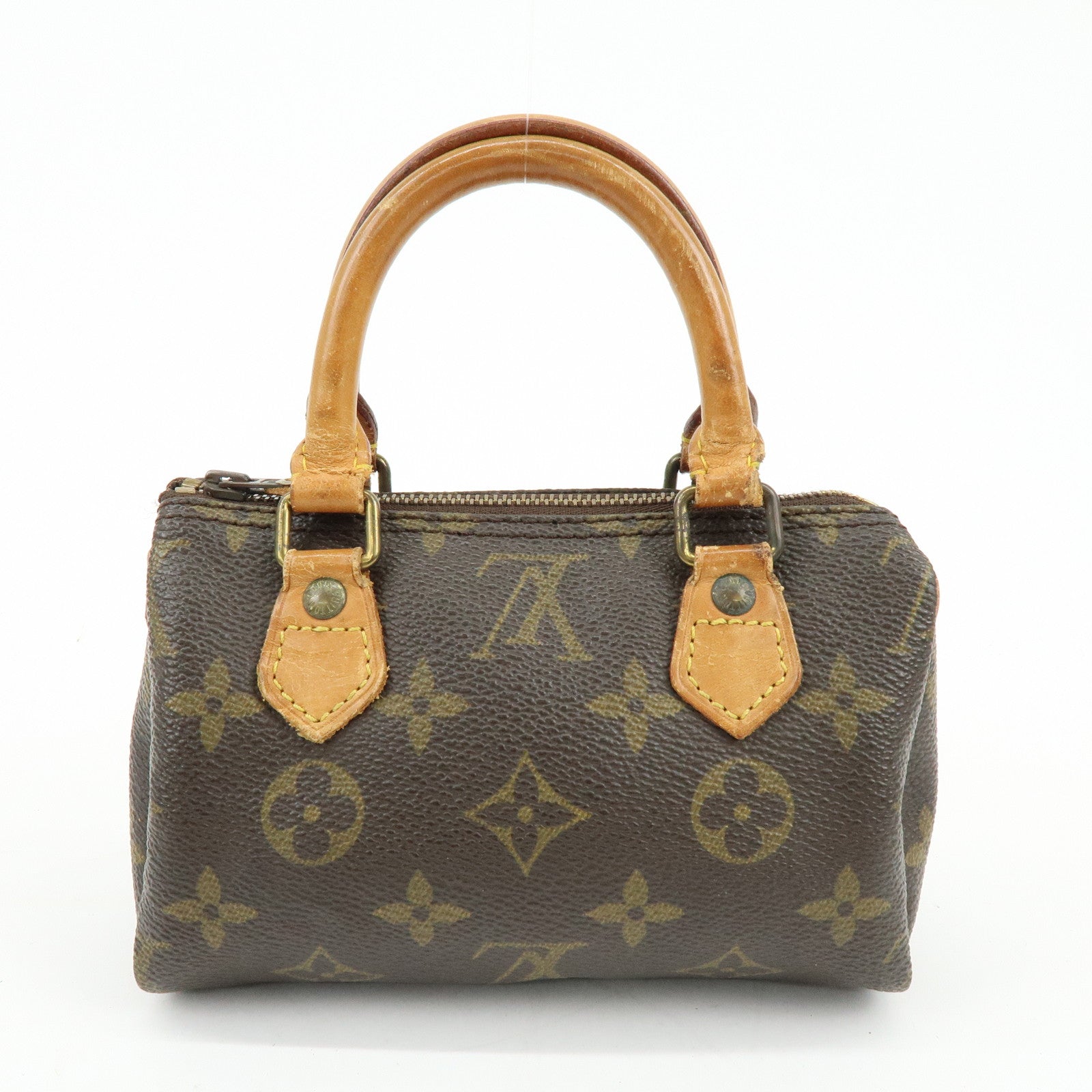 Louis Vuitton Monogram Mini Speedy Hand Bag Brown M41534 J75011 Lot
