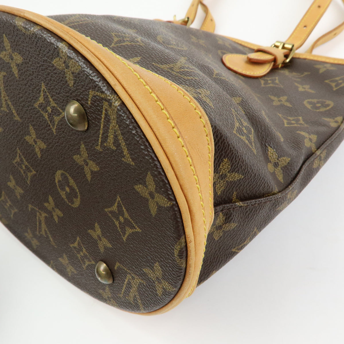 Louis Vuitton Monogram Canvas Bucket PM Hand Bag Brown M42238