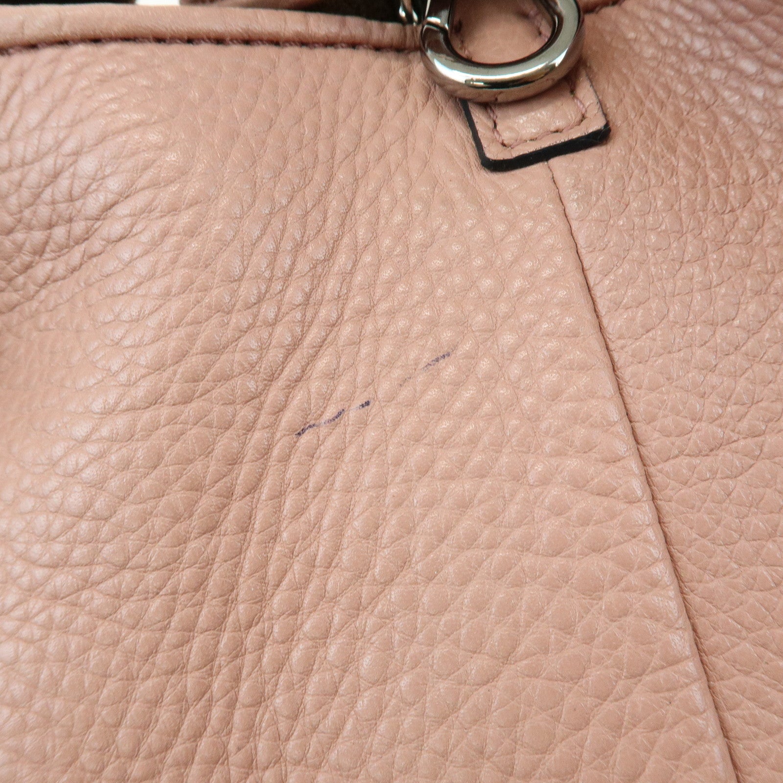 LOEWE Calle PM Leather Hand Tote Bag Bear Lock Charm Pink