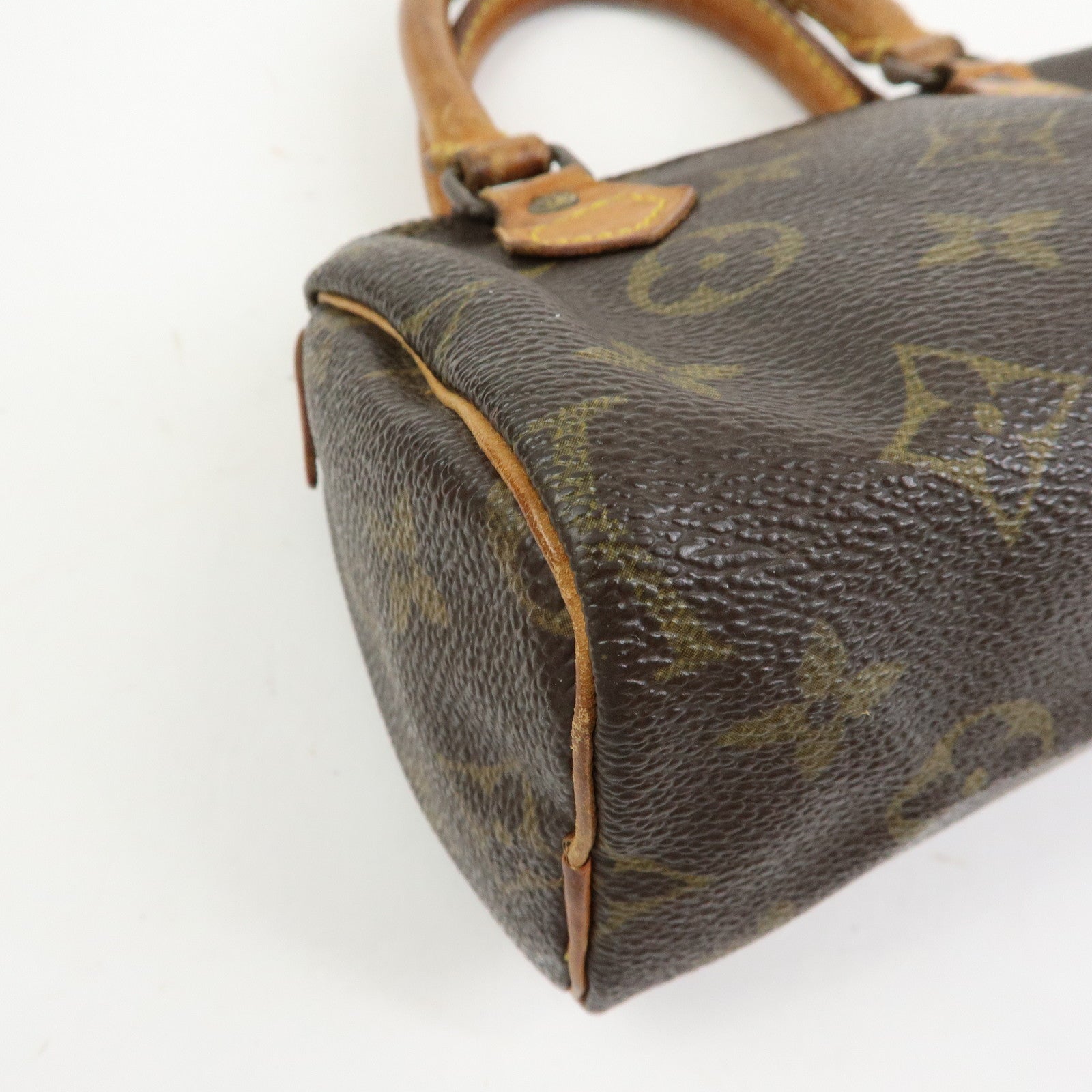 Louis Vuitton Monogram Mini Speedy Hand Bag & Strap Brown M41534