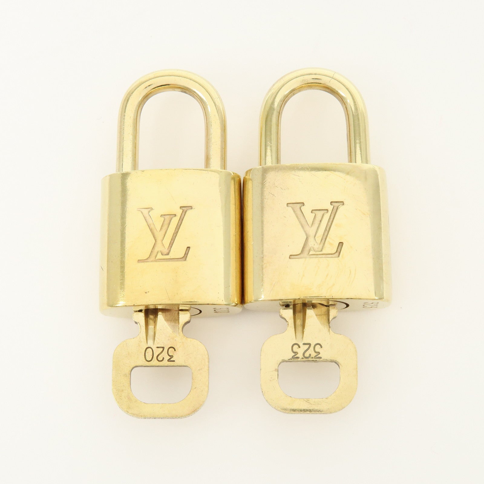 Louis Vuitton Lot of 10 Lock & Key Cadena Key Lock Gold