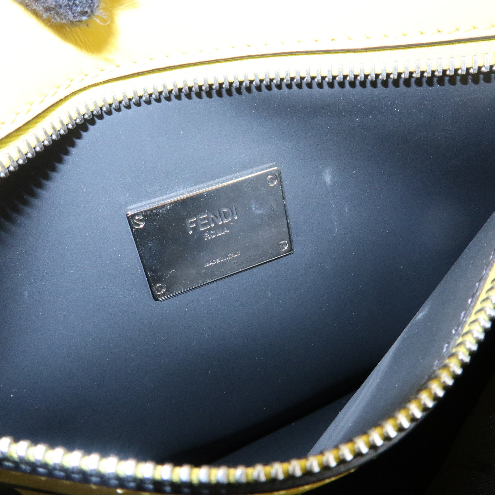 FENDI Pequin Peekaboo Iconic Medium Nylon 2Way Bag Hand Bag 7VA501