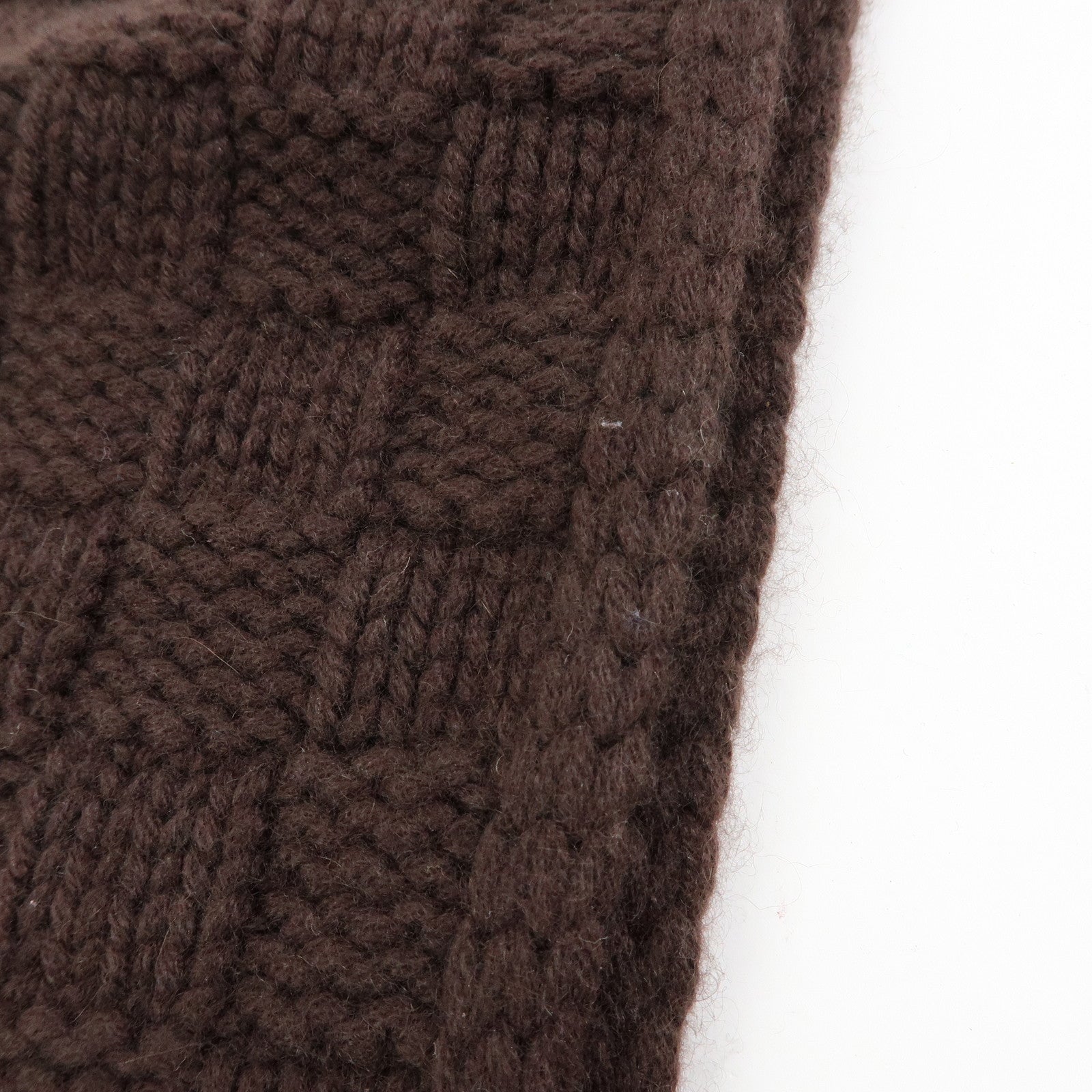 Louis Vuitton Damier Echarpe Helsinki Cashmere 100% Scarf Dark Brown