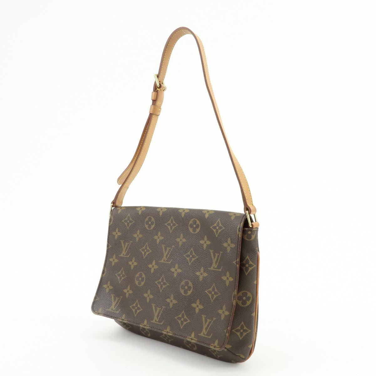 Louis Vuitton Monogram Musette Tango Short Shoulder Bag Brown M51257