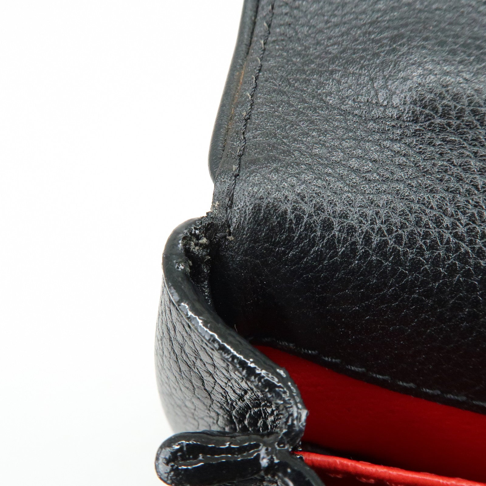 CELINE Leather 2WAY Bag Top Handle Bag Shoulder Bag Black