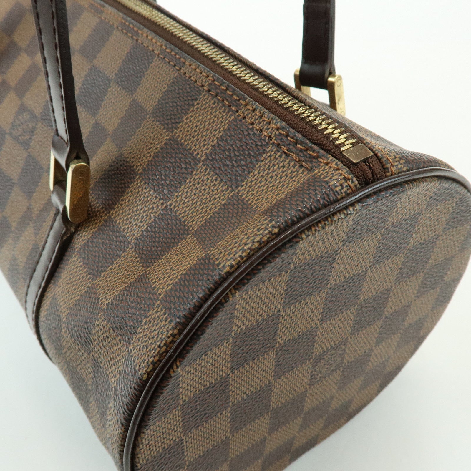 Louis Vuitton Damier Ebene Papillon 30 Hand Bag & Pouch Brown N51303